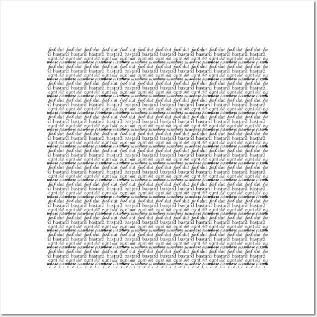 Funny Swear Pattern Print Shirt Wall Art by theruins